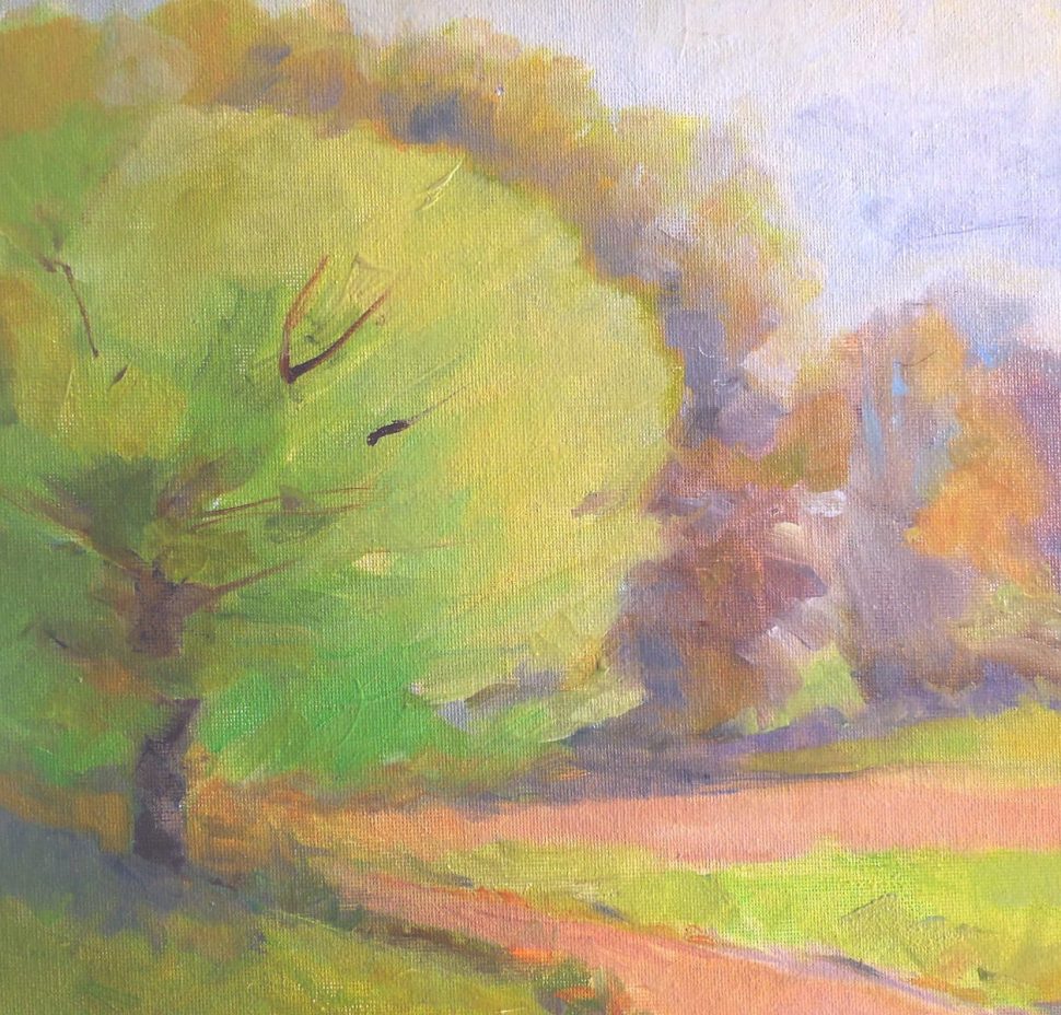 Flaherty_P_The Greening_oil on canvas panel_plein air_11_ x 14__$225.