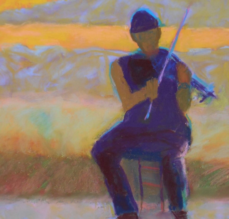 Flaherty_Pat_Island Fiddler_pastel_20_ x16_, framed_$450.05jpeg